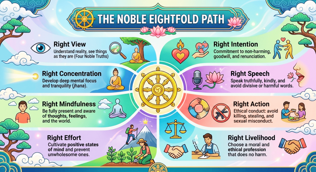 The Noble Eightfold Path of Buddhism
