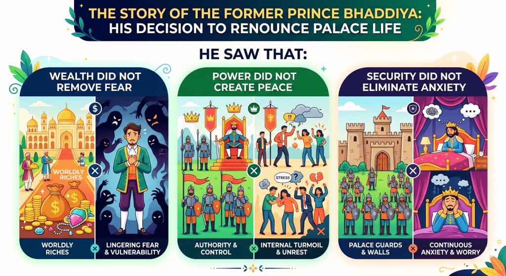 The Story of The Former Prince Bhaddiya – His Decision to Renounce Palace Life