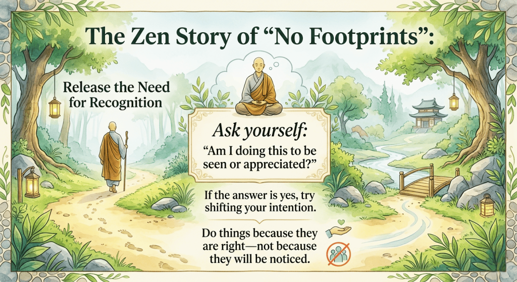 The Zen Story of “No Footprints” - Release the Need for Recognition