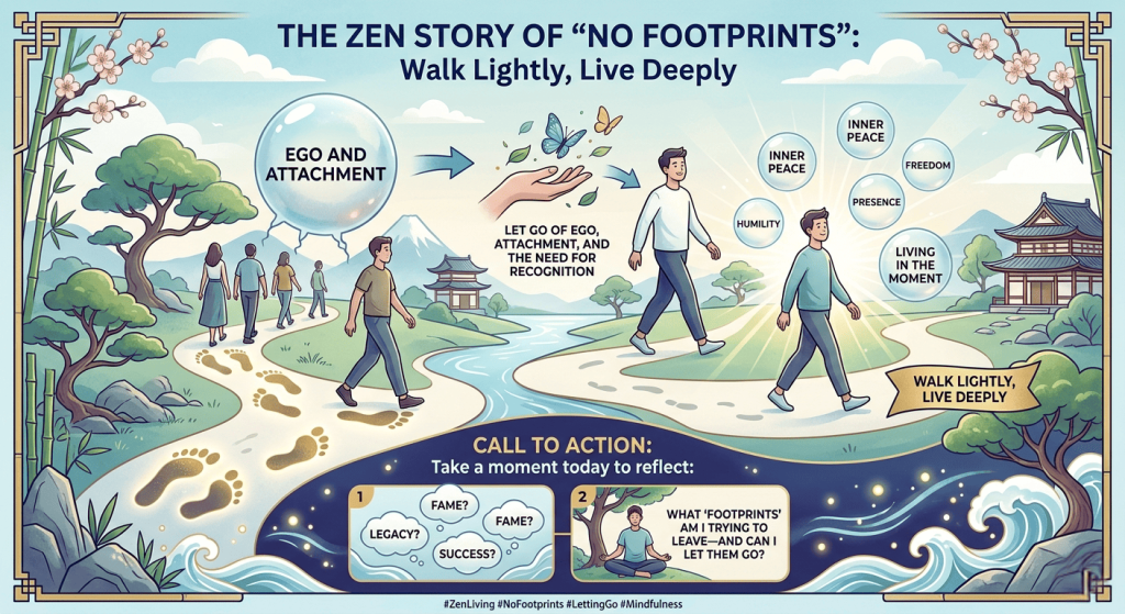 The Zen Story of “No Footprints” - Walk Lightly, Live Deeply