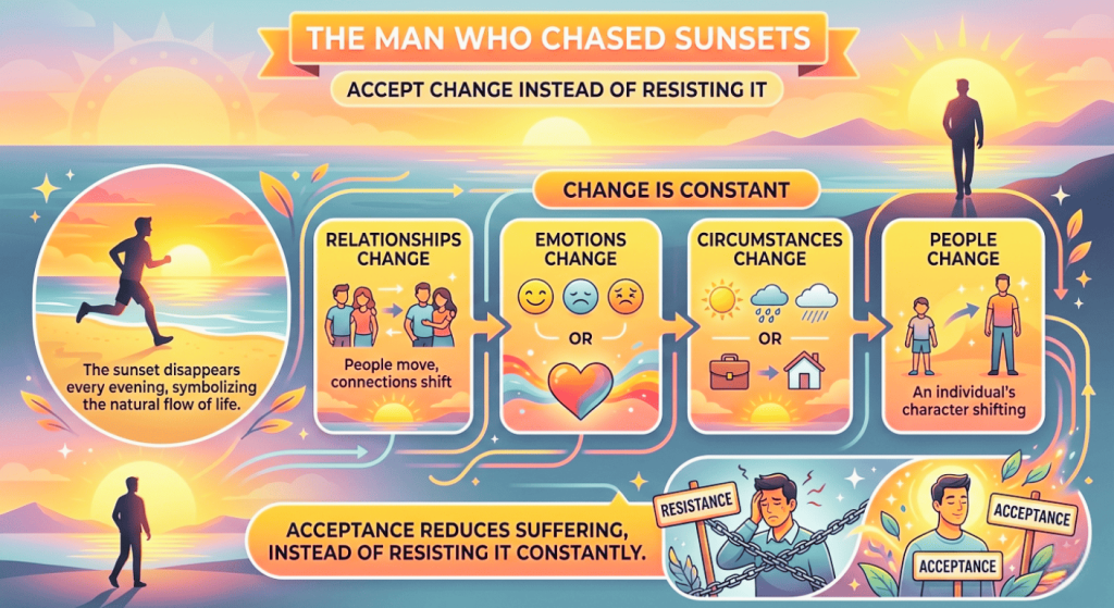 The Story of The Man Who Chased Sunsets – Accept Change Instead of Resisting It