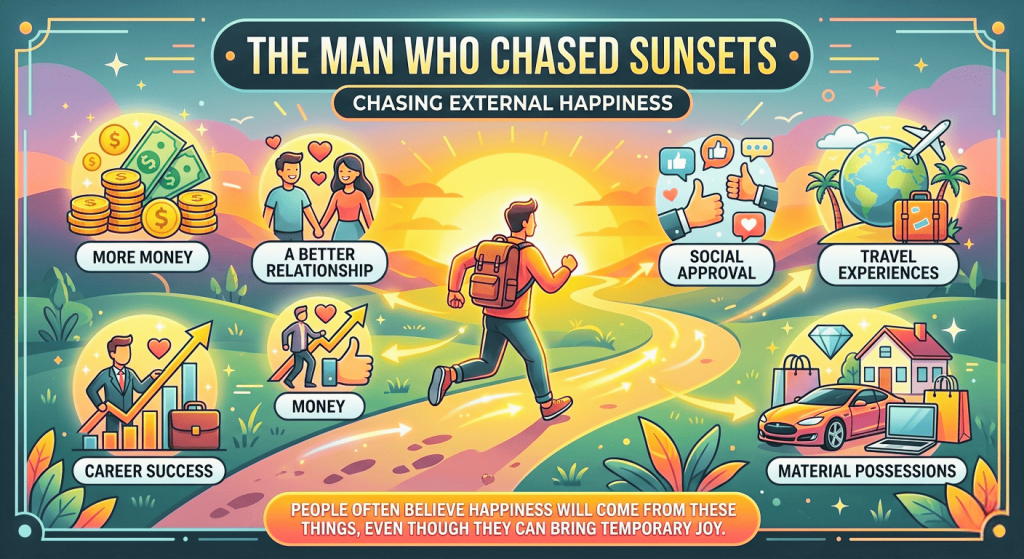The Story of The Man Who Chased Sunsets – Chasing External Happiness