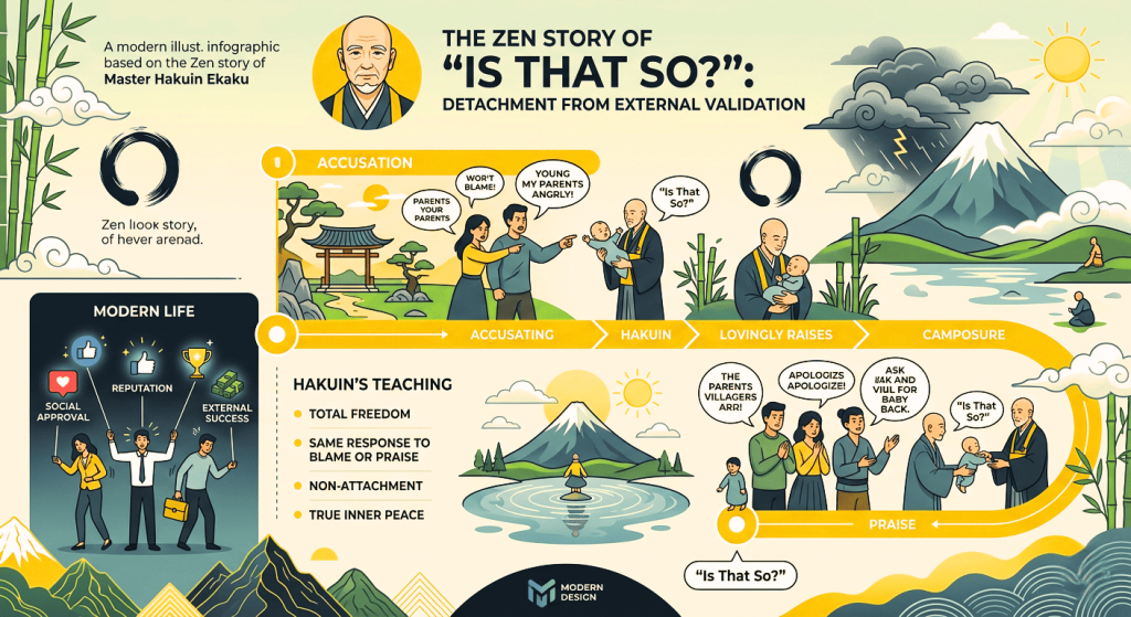 The Zen Story of “Is That So?" (Master Hakuin Ekaku) – Detachment from External Validation